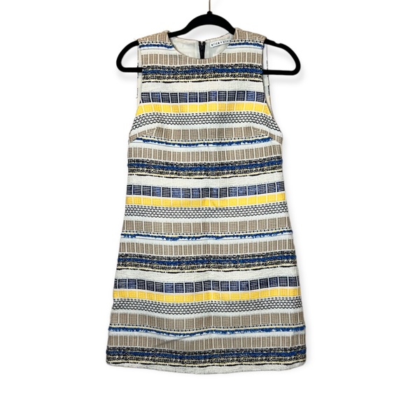 Alice + Olivia Coley Texture Stripe Mini Dress